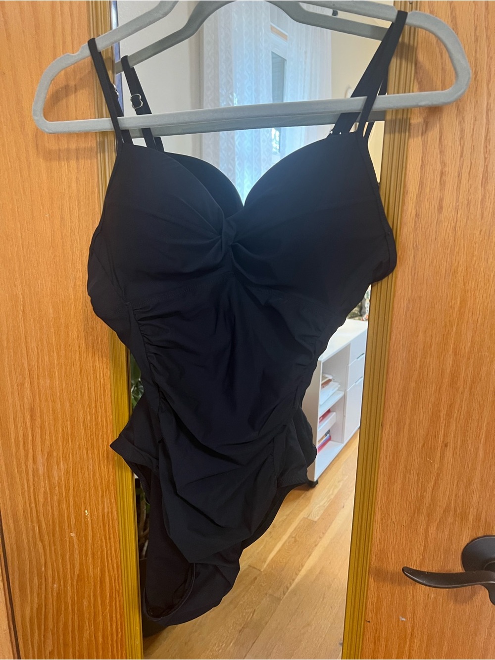 SPANX Black One-Piece Swimsuit with Push Up Bra